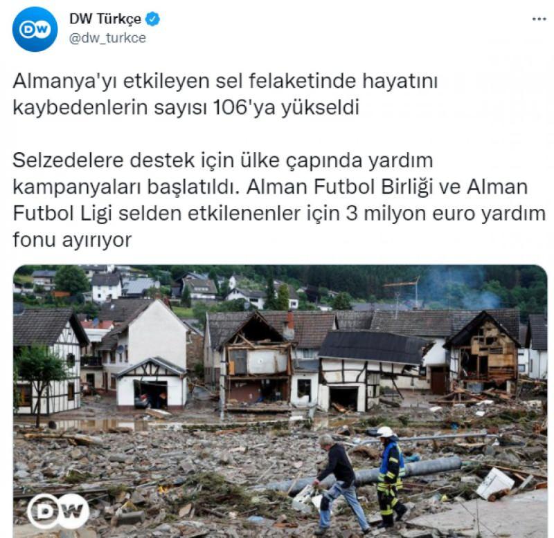 Alman DW Türkçe'den sel felaketiyle ilgili IBAN provokasyonu